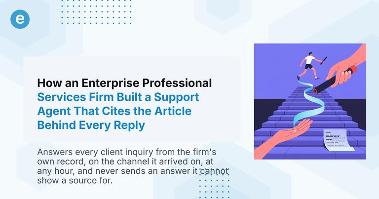 How an Enterprise Professional Services Firm Built a Support Agent That Cites the Article Behind Every Reply