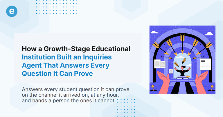 How a Growth-Stage Educational Institution Built an Inquiries Agent That Answers Every Question It Can Prove