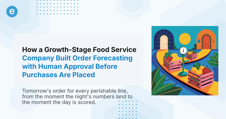 How a Growth-Stage Food Service Company Built Order Forecasting with Human Approval Before Purchases Are Placed