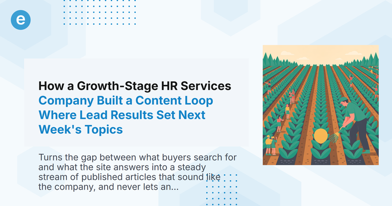 How a Growth-Stage HR Services Company Built a Content Loop Where Lead Results Set Next Week's Topics
